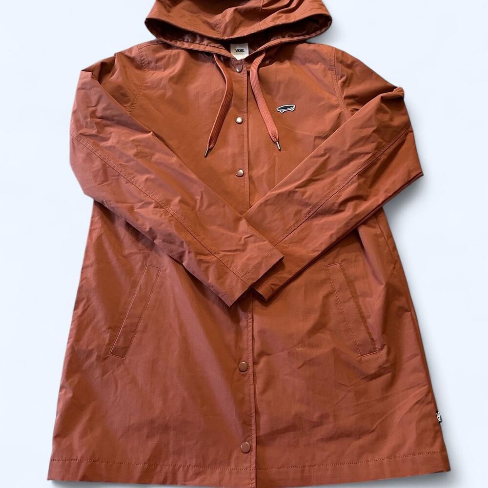 Vans Rust Orange Lightweight Hooded Jacket Sz Small Streetwear Skater